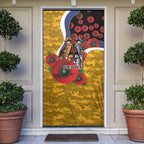 West Eagles ANZAC Personalised Door Cover Lest We Forget Poppy Camo