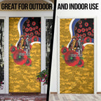 West Eagles ANZAC Personalised Door Cover Lest We Forget Poppy Camo