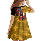 West Eagles ANZAC Personalised Family Matching Summer Maxi Dress and Hawaiian Shirt Lest We Forget Poppy Camo