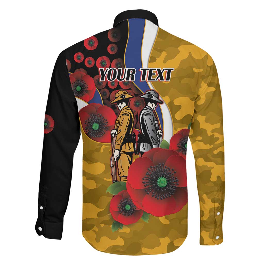 West Eagles ANZAC Personalised Family Matching Tank Maxi Dress and Hawaiian Shirt Lest We Forget Poppy Camo