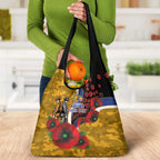 West Eagles ANZAC Personalised Grocery Bag Lest We Forget Poppy Camo