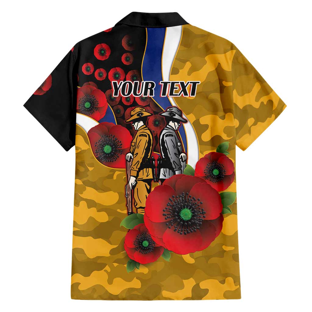 West Eagles ANZAC Personalised Hawaiian Shirt Lest We Forget Poppy Camo
