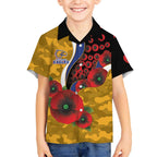 West Eagles ANZAC Personalised Hawaiian Shirt Lest We Forget Poppy Camo