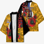West Eagles ANZAC Personalised Kimono Lest We Forget Poppy Camo