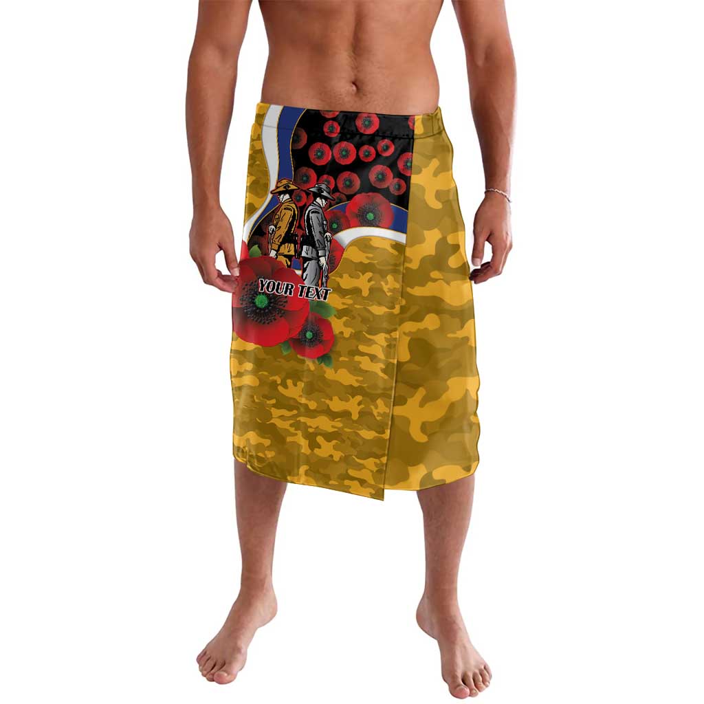 West Eagles ANZAC Personalised Lavalava Lest We Forget Poppy Camo