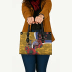 West Eagles ANZAC Personalised Leather Bag Lest We Forget Poppy Camo