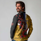 West Eagles ANZAC Personalised Long Sleeve Polo Shirt Lest We Forget Poppy Camo