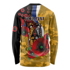 West Eagles ANZAC Personalised Long Sleeve Shirt Lest We Forget Poppy Camo