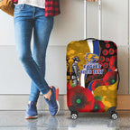 West Eagles ANZAC Personalised Luggage Cover Lest We Forget Poppy Camo