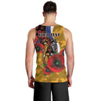 West Eagles ANZAC Personalised Men Tank Top Lest We Forget Poppy Camo