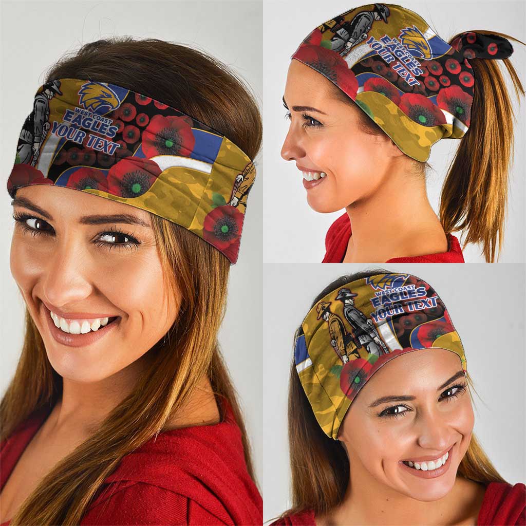 West Eagles ANZAC Personalised Neck Gaiter Lest We Forget Poppy Camo