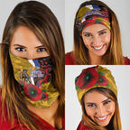 West Eagles ANZAC Personalised Neck Gaiter Lest We Forget Poppy Camo