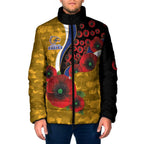 West Eagles ANZAC Personalised Padded Jacket Lest We Forget Poppy Camo
