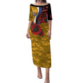 West Eagles ANZAC Personalised Puletasi Lest We Forget Poppy Camo