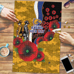 West Eagles ANZAC Personalised Puzzle Lest We Forget Poppy Camo
