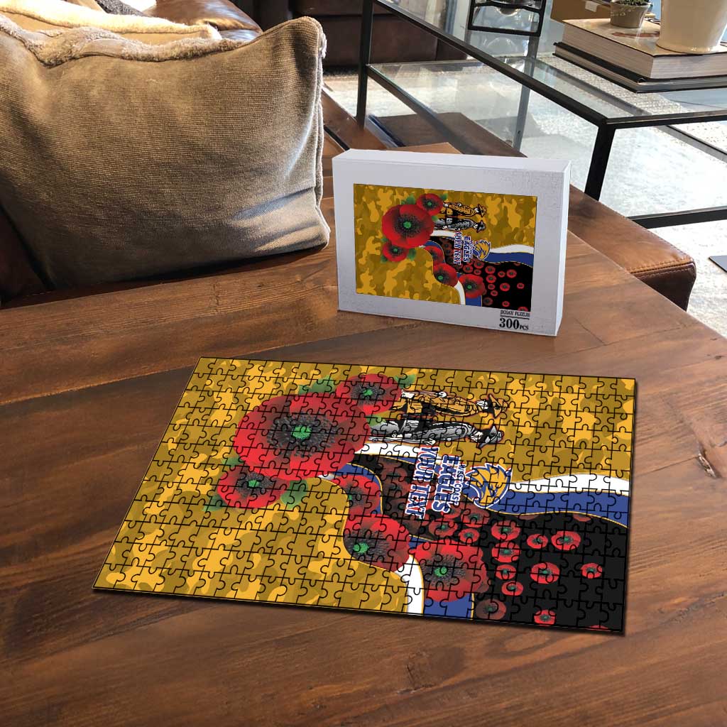 West Eagles ANZAC Personalised Puzzle Lest We Forget Poppy Camo