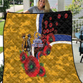 West Eagles ANZAC Personalised Quilt Lest We Forget Poppy Camo