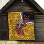 West Eagles ANZAC Personalised Quilt Lest We Forget Poppy Camo