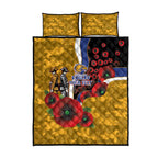 West Eagles ANZAC Personalised Quilt Bed Set Lest We Forget Poppy Camo