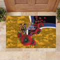 West Eagles ANZAC Personalised Rubber Doormat Lest We Forget Poppy Camo
