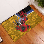 West Eagles ANZAC Personalised Rubber Doormat Lest We Forget Poppy Camo