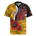 West Eagles ANZAC Personalised Rugby Jersey Lest We Forget Poppy Camo
