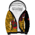 West Eagles ANZAC Personalised Sherpa Hoodie Lest We Forget Poppy Camo