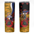 West Eagles ANZAC Personalised Skinny Tumbler Lest We Forget Poppy Camo