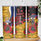 West Eagles ANZAC Personalised Skinny Tumbler Lest We Forget Poppy Camo