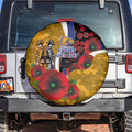 West Eagles ANZAC Personalised Spare Tire Cover Lest We Forget Poppy Camo