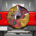 West Eagles ANZAC Personalised Spare Tire Cover Lest We Forget Poppy Camo