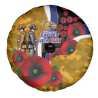 West Eagles ANZAC Personalised Spare Tire Cover Lest We Forget Poppy Camo