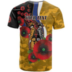 West Eagles ANZAC Personalised T Shirt Lest We Forget Poppy Camo