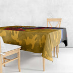West Eagles ANZAC Personalised Tablecloth Lest We Forget Poppy Camo
