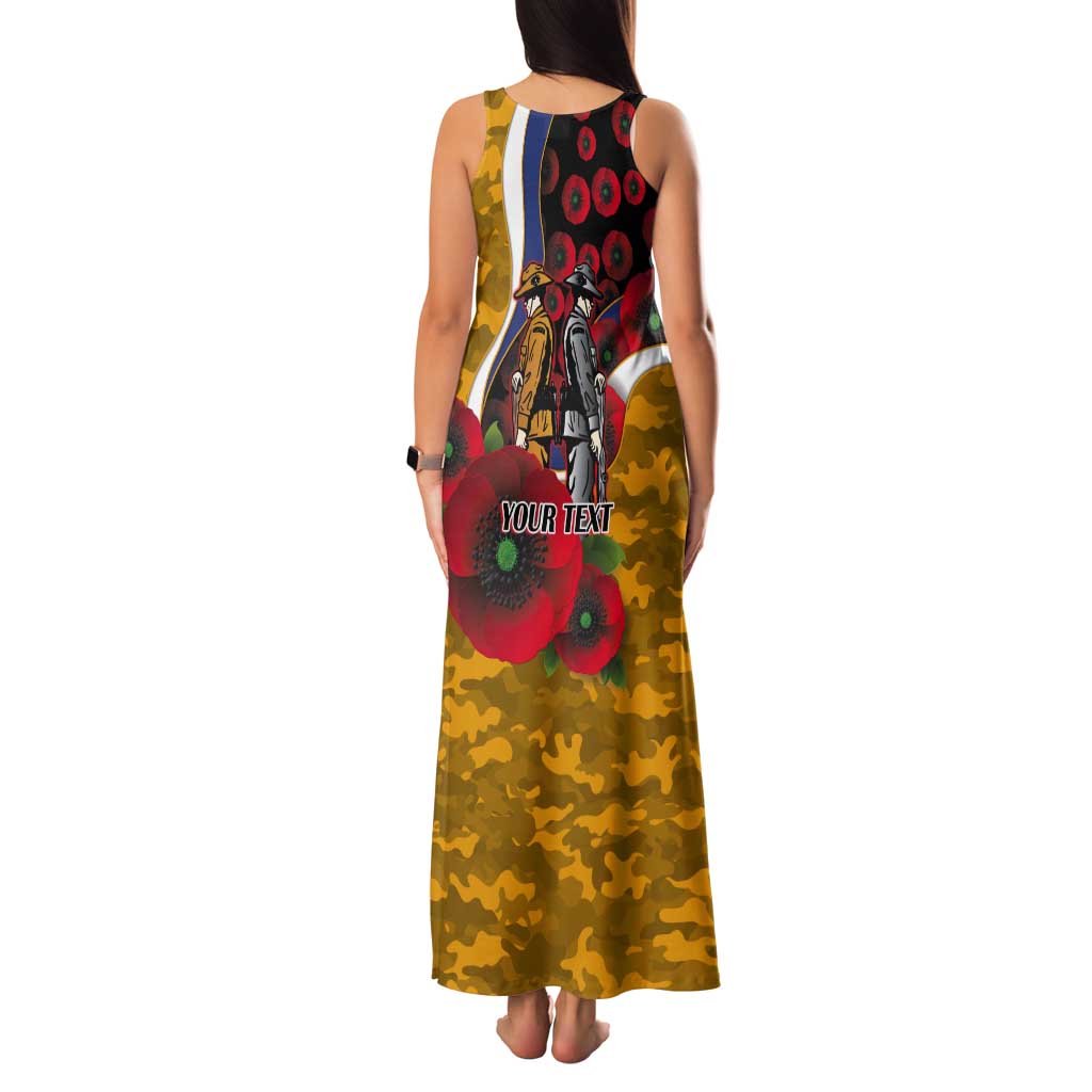 West Eagles ANZAC Personalised Tank Maxi Dress Lest We Forget Poppy Camo