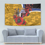 West Eagles ANZAC Personalised Tapestry Lest We Forget Poppy Camo