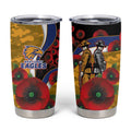 West Eagles ANZAC Personalised Tumbler Cup Lest We Forget Poppy Camo