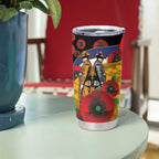 West Eagles ANZAC Personalised Tumbler Cup Lest We Forget Poppy Camo