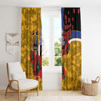 West Eagles ANZAC Personalised Window Curtain Lest We Forget Poppy Camo