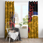 West Eagles ANZAC Personalised Window Curtain Lest We Forget Poppy Camo