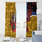 West Eagles ANZAC Personalised Window Curtain Lest We Forget Poppy Camo