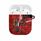 Sydney Swans ANZAC Personalised AirPods Case Lest We Forget Poppy Camo
