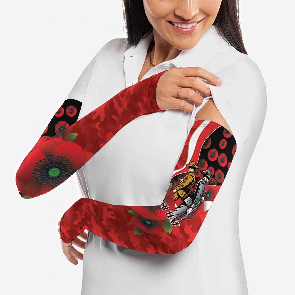 Sydney Swans ANZAC Personalised Arm Sleeves Lest We Forget Poppy Camo