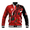 Sydney Swans ANZAC Personalised Baseball Jacket Lest We Forget Poppy Camo