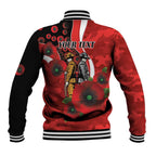 Sydney Swans ANZAC Personalised Baseball Jacket Lest We Forget Poppy Camo