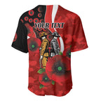 Sydney Swans ANZAC Personalised Baseball Jersey Lest We Forget Poppy Camo