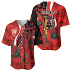 Sydney Swans ANZAC Personalised Baseball Jersey Lest We Forget Poppy Camo