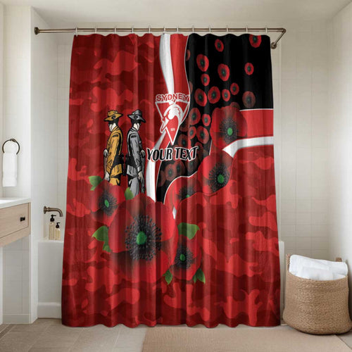 Sydney Swans ANZAC Personalised Bathroom Set Lest We Forget Poppy Camo