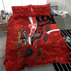 Sydney Swans ANZAC Personalised Bedding Set Lest We Forget Poppy Camo