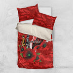Sydney Swans ANZAC Personalised Bedding Set Lest We Forget Poppy Camo